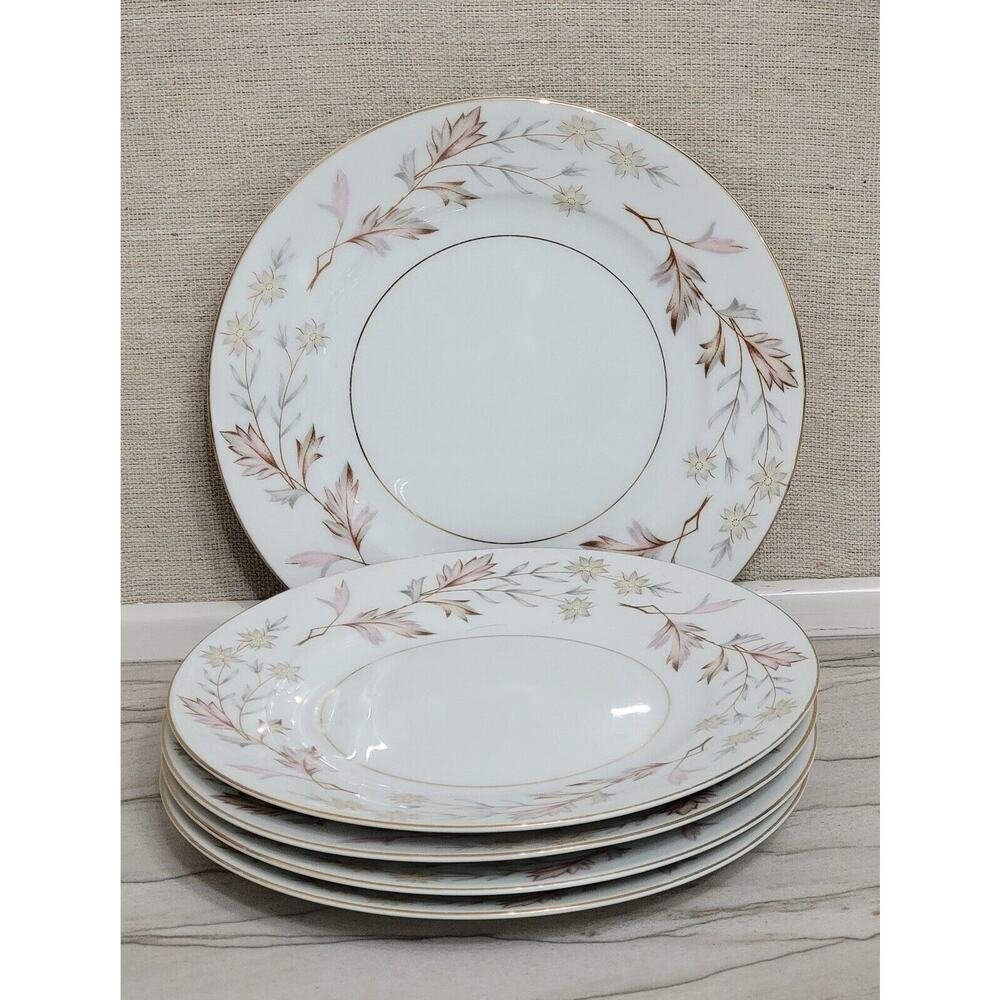 Vtg Mid-Century Modern MCM Harmony House WOODHUE 7 3/4" Salad Plates Set of 5